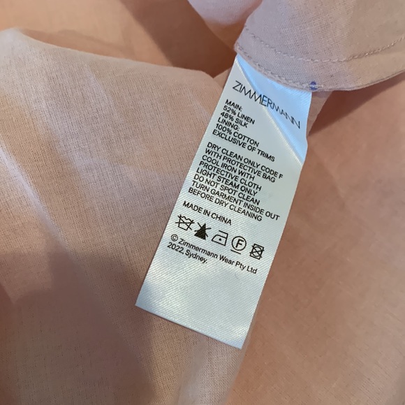 Zimmerman Dancer Empire waist dress New Size 1Dusty pink - Picture 9 of 10